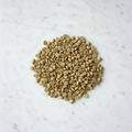 Natural green coffee beans on marble
